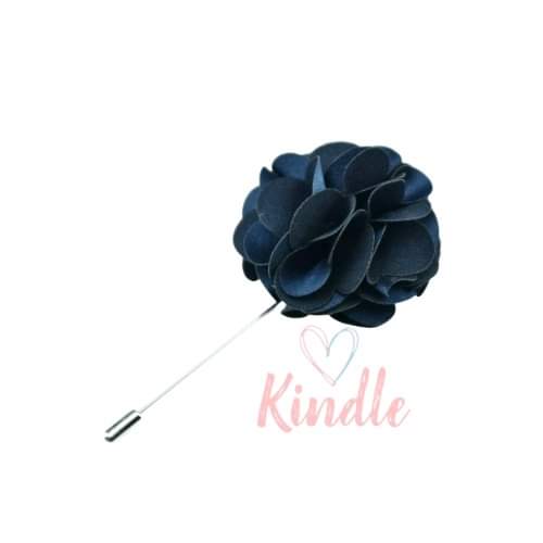 Boys Flower Lapel Pin:- Midnight